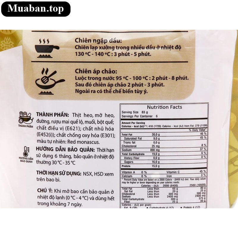 Lạp xưởng Mai Quế Lộ C.P 500g 3