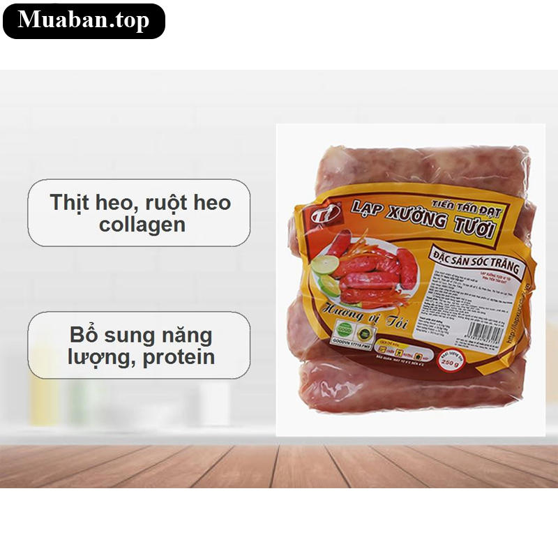 Lạp xưởng tươi vị tỏi Tiến Tấn Đạt gói 250g 6