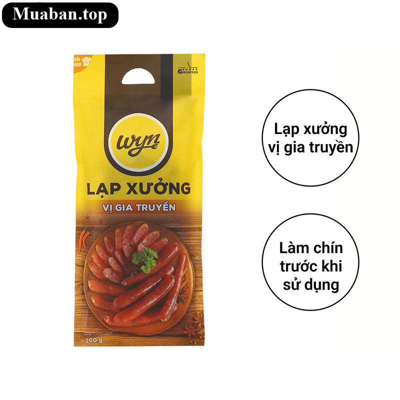 Lạp xưởng vị gia truyền WYN gói 200g 7