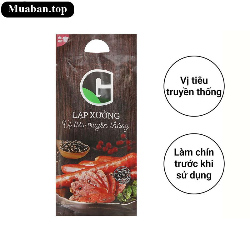Lạp xưởng vị tiêu truyền thống G Kitchen gói 200g 2