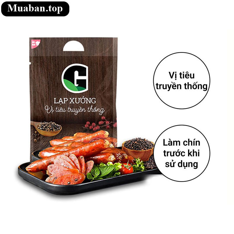 Lạp xưởng vị tiêu truyền thống G Kitchen gói 500g 2