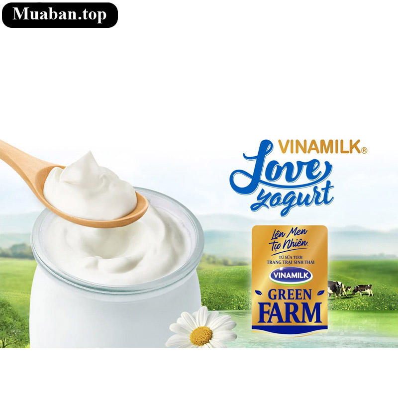 Lốc 4 hộp sữa chua ít đường Vinamilk Love Yogurt Green Farm 100g 2
