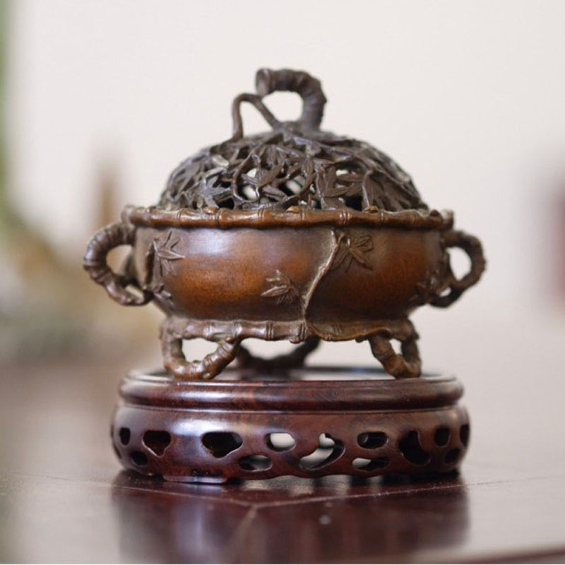 Lư đồng cổ trúc độc đáo trang nghiêm