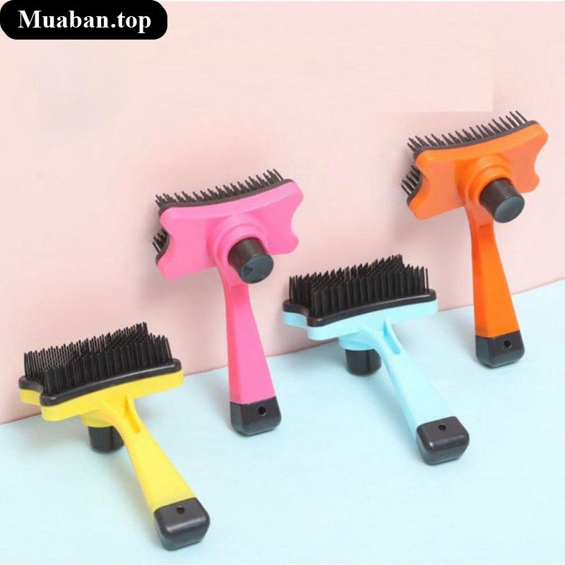 Lược chải lông cho mèo có nút bấm tách lông 5