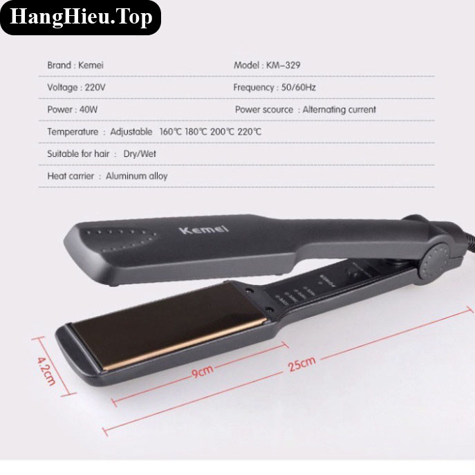 Máy duỗi tóc KEMEI 4 chế độ nhiệt 5