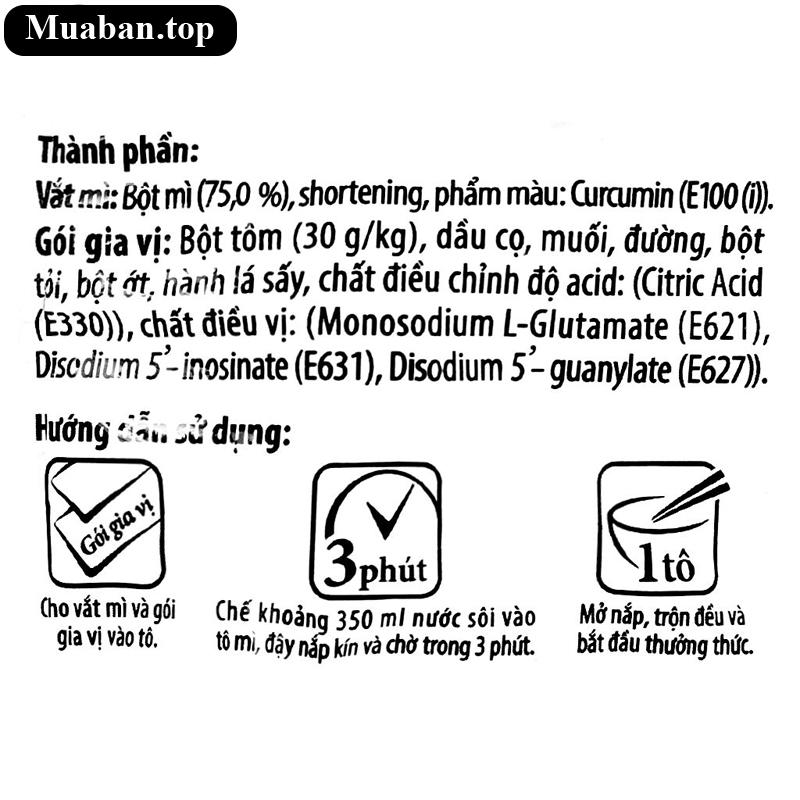 Mì 3 Miền tôm chua cay gói 65g 3