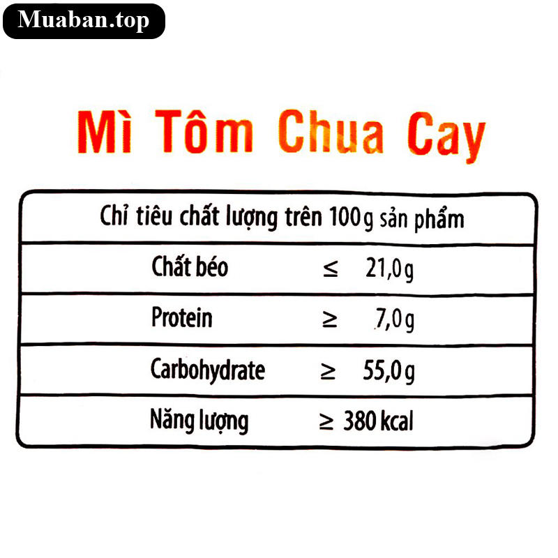Mì 3 Miền tôm chua cay gói 65g 4
