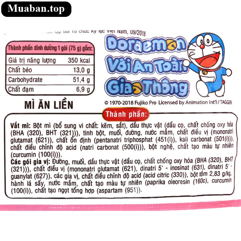 Mì Hảo Hảo vị tôm chua cay gói 75g 3