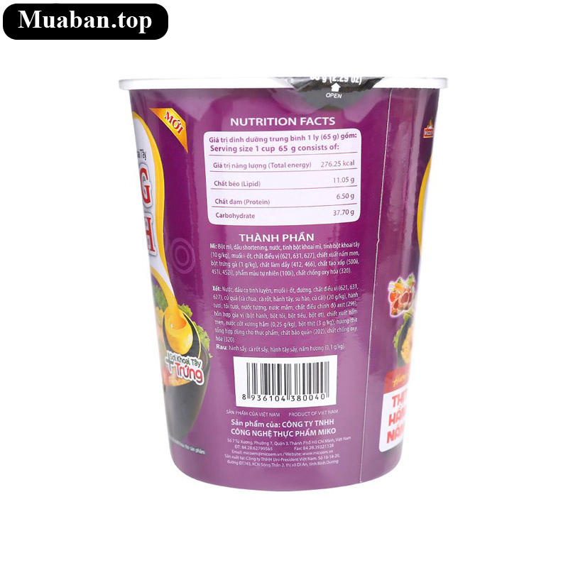 Mì khoai tây Cung Đình thịt hầm nấm ly 65g 3