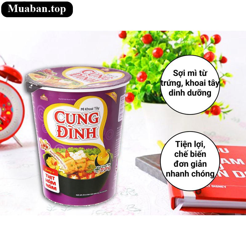 Mì khoai tây Cung Đình thịt hầm nấm ly 65g 6