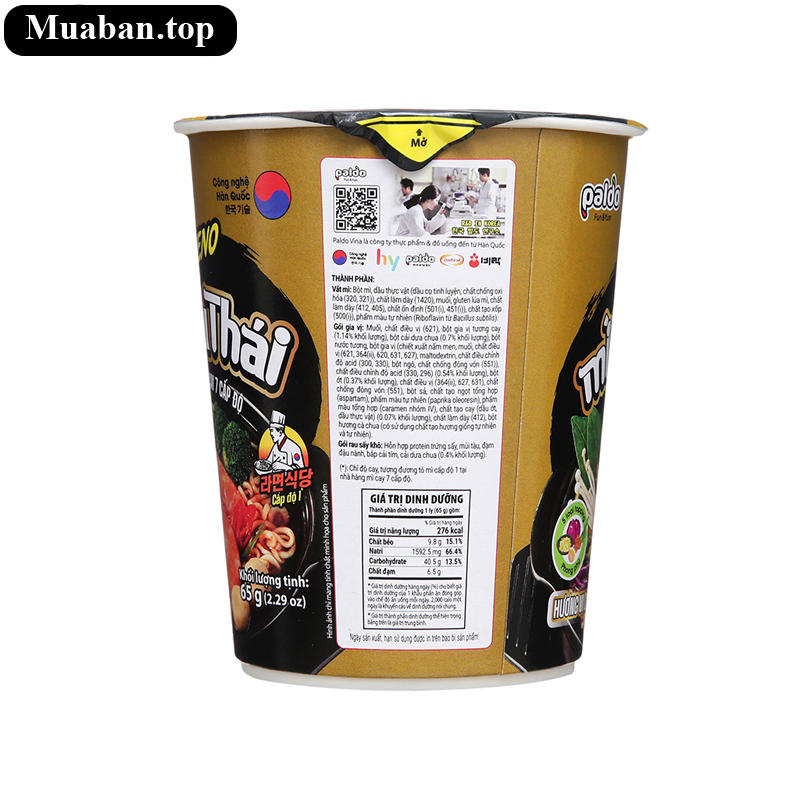 Mì lẩu Thái Koreno hương vị chua cay ly 65g 3