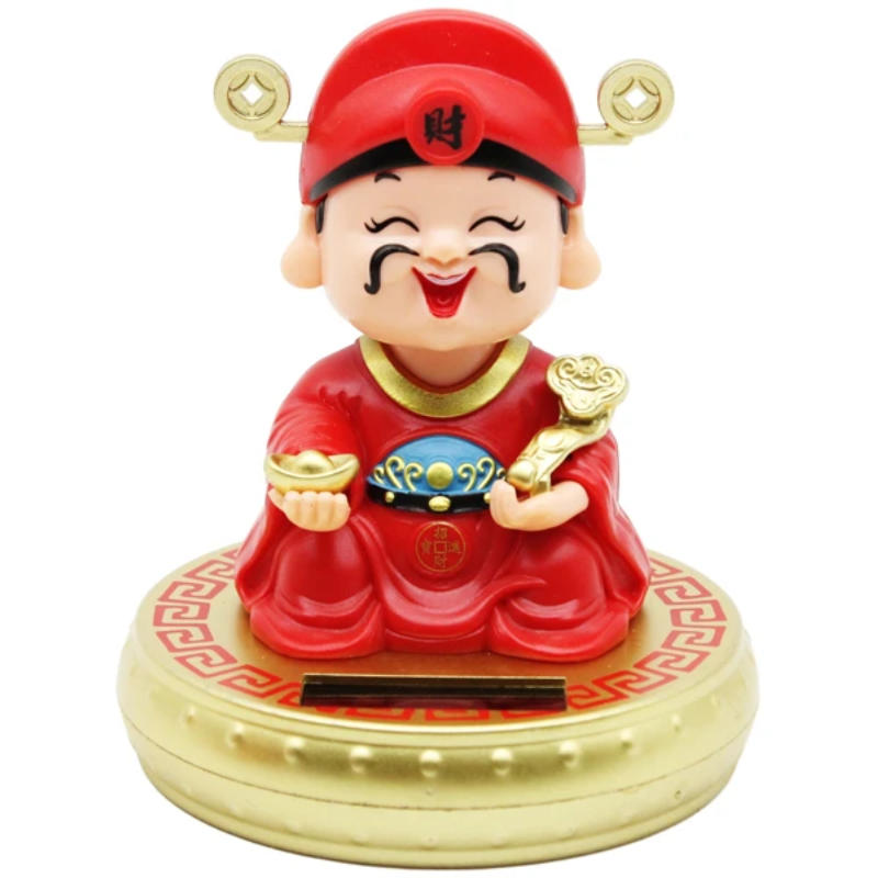 Mô Hình Thần Tài Zhe Jang Trang Trí Tết Áo Đỏ