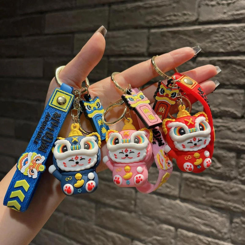 Móc khóa hình con lân năm mới cực dễ thương