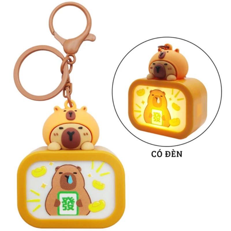 Móc Khóa Nhựa Capybara Có Đèn Mẫu 815