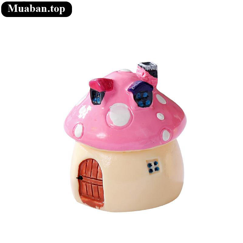 Nhà nấm tiểu cảnh bằng gốm mini 5