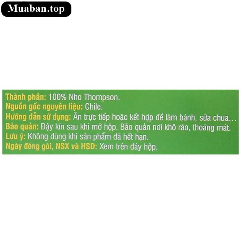 Nho Thompson Chile Your Superfood hộp 250g 4