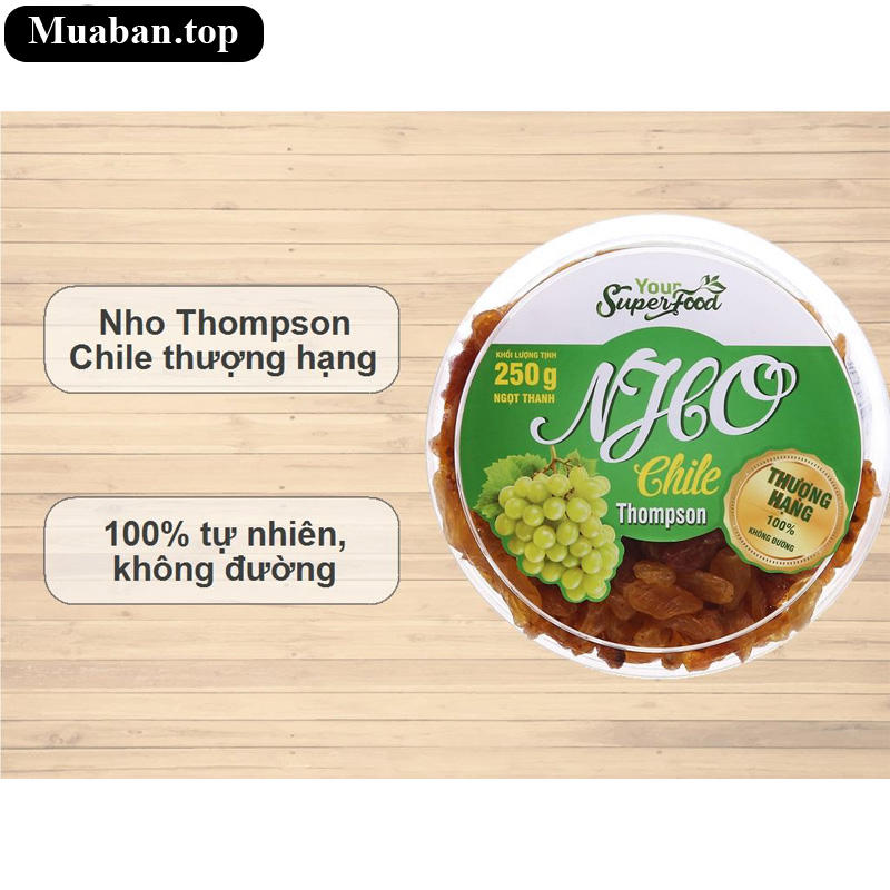 Nho Thompson Chile Your Superfood hộp 250g 7