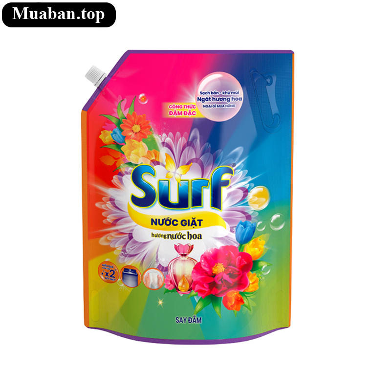 Nước giặt Surf đậm đặc hương nước hoa túi 3.1kg Nước giặt Surf đậm đặc hương nước hoa túi 3.1kg