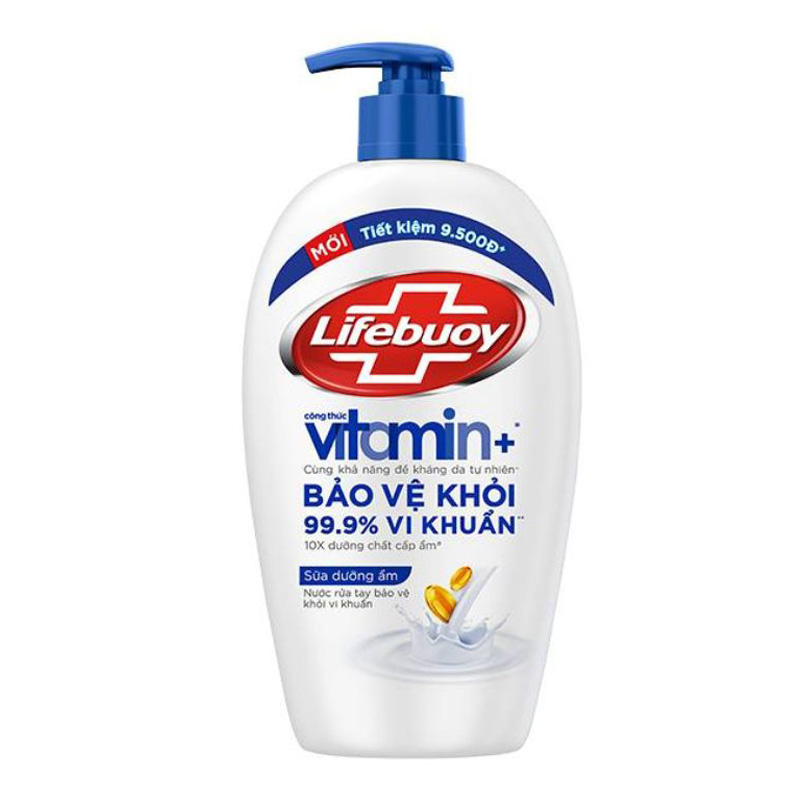 Nước rửa tay Lifebuoy dưỡng ẩm diệt vi khuẩn chai 444ml Nước rửa tay Lifebuoy dưỡng ẩm diệt vi khuẩn chai 444ml