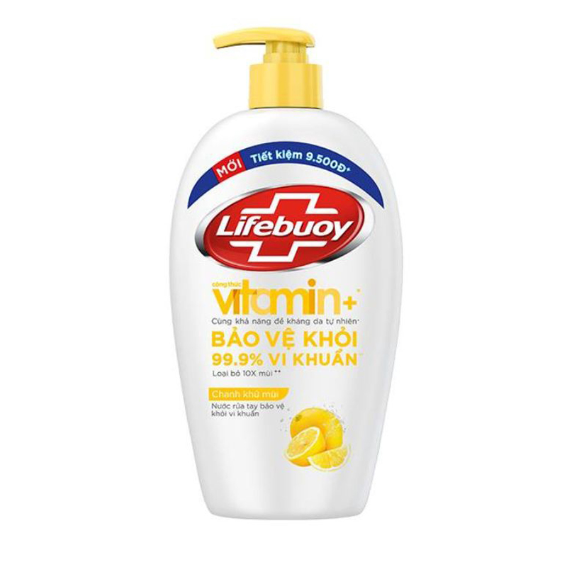 Nước rửa tay Lifebuoy khử mùi chanh chai 444ml Nước rửa tay Lifebuoy khử mùi chanh chai 444ml