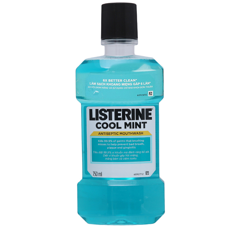 Nước súc miệng Listerine Cool Mint 750ml Nước súc miệng Listerine Cool Mint 750ml