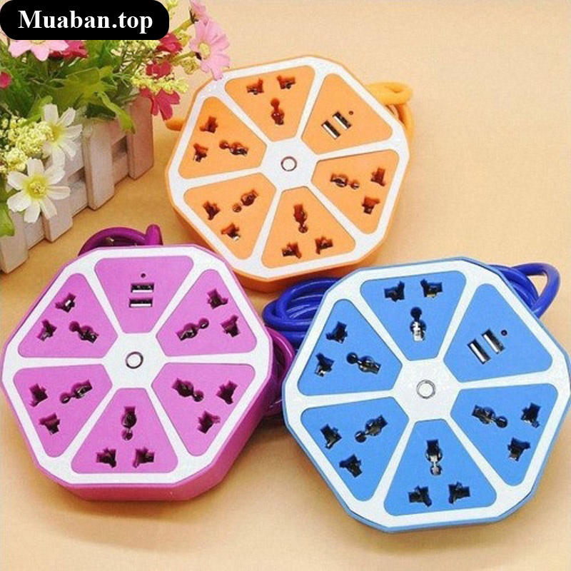 Ổ cắm điện hình trái cam có cổng sạc USB Ổ cắm điện hình trái cam có cổng sạc USB