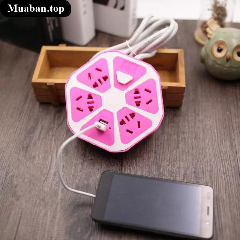 Ổ cắm điện hình trái cam có cổng sạc USB 6