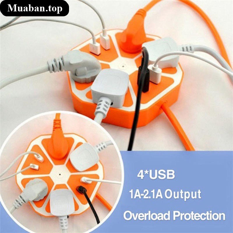 Ổ cắm điện hình trái cam có cổng sạc USB 7