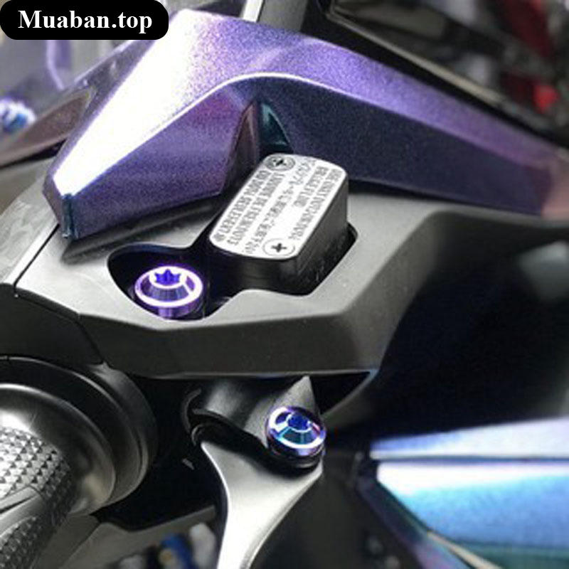 Ốc Titanium gắn chân gương kính chiếu hậu xe máy 4