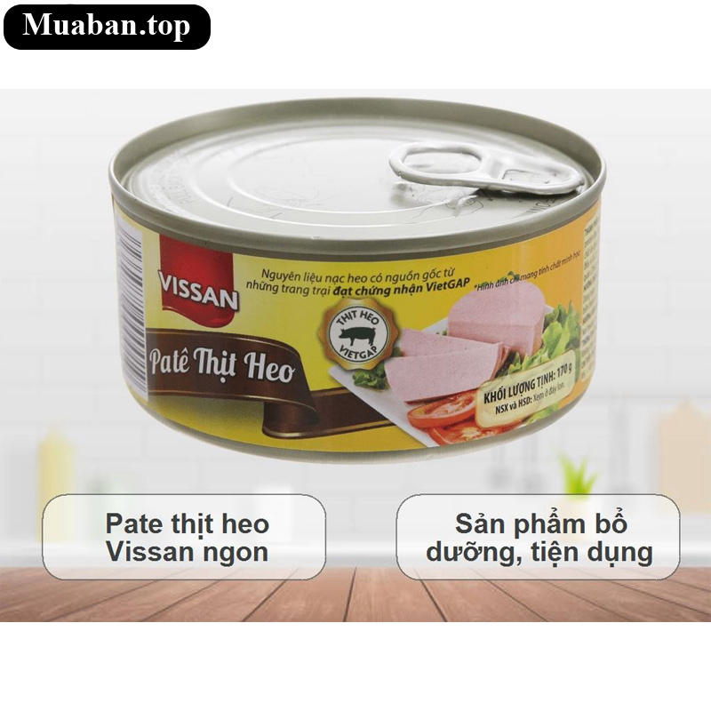 Pate thịt heo Vissan 170g 5