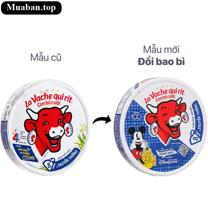 Phô mai Con Bò Cười hộp 112g 8 miếng 8