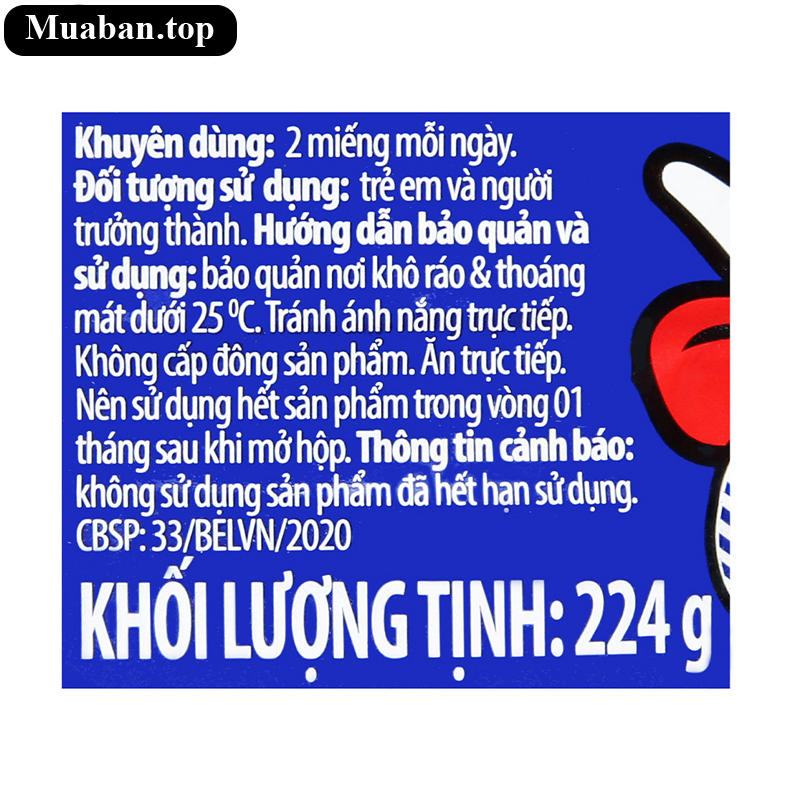 Phô mai vị truyền thống Con Bò Cười hộp 224g 16 miếng 6