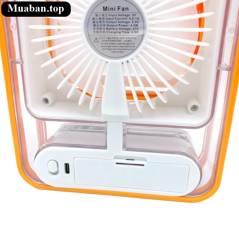 Quạt mini nhỏ gọn pin sạc 4–6 giờ