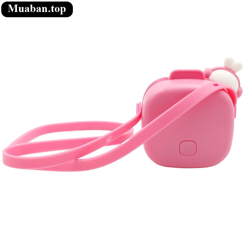 Quạt Đeo Cổ Mini Givelong GL120123 DJ Music Màu Hồng 6