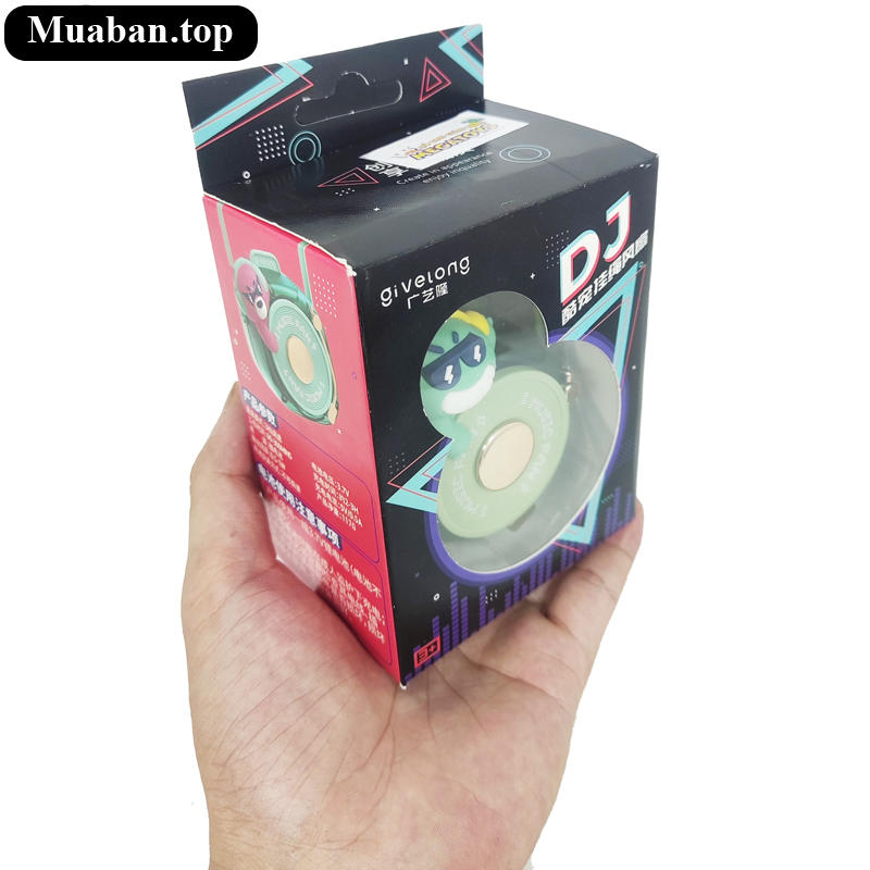 Quạt Đeo Cổ Mini Givelong GL120123 DJ Music Xanh Lá 9