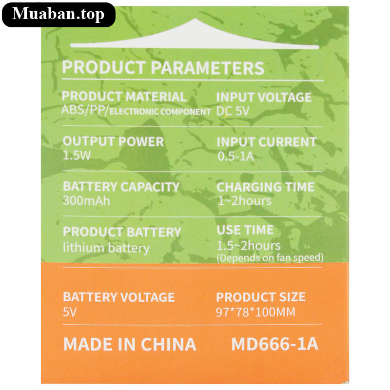Quạt Đeo Tay Mini Halo Cool MT638385 Khủng Long Xanh Lá 10