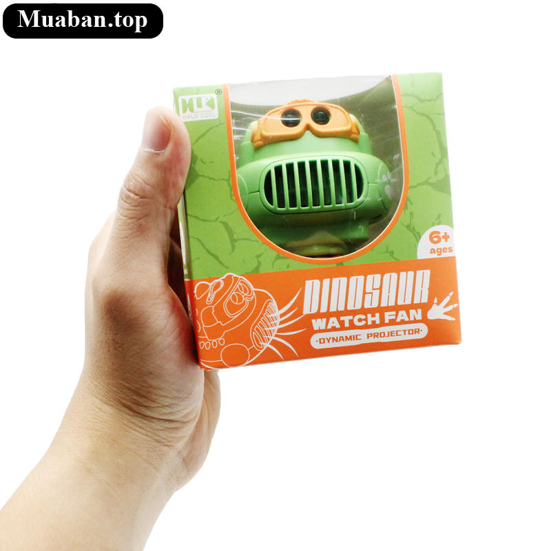 Quạt Đeo Tay Mini Halo Cool MT638385 Khủng Long Xanh Lá 12