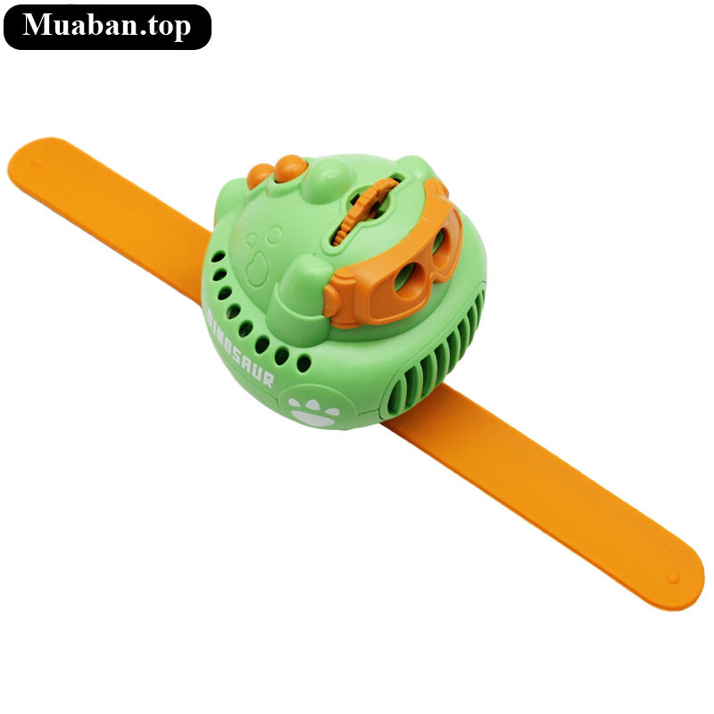 Quạt Đeo Tay Mini Halo Cool MT638385 Khủng Long Xanh Lá 6