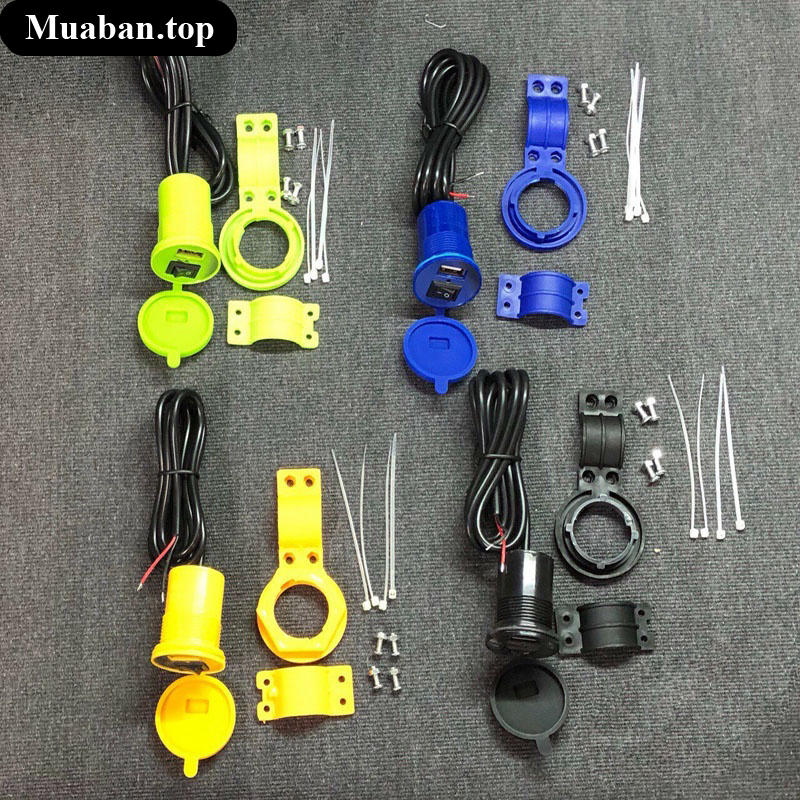 Sạc điện thoại gắn xe máy vỏ nhựa Sạc điện thoại gắn xe máy vỏ nhựa