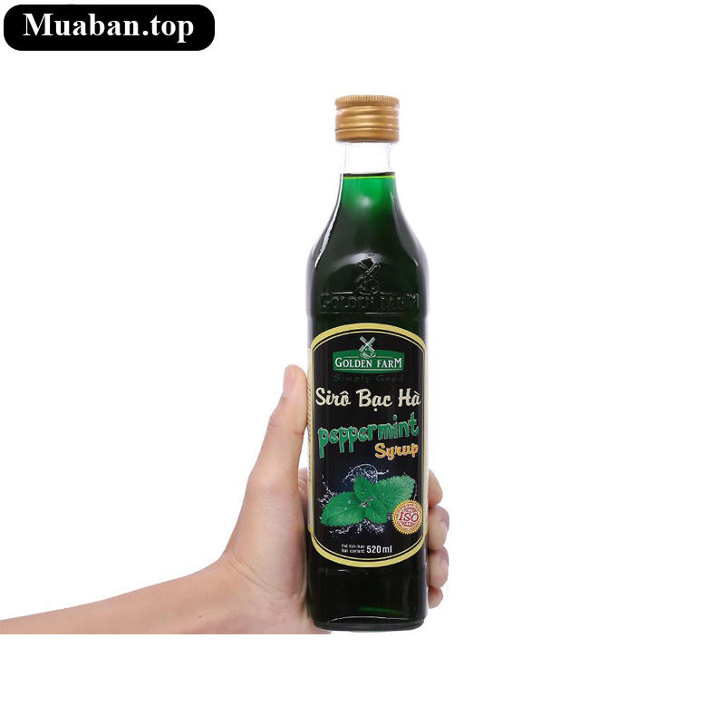 Sirô Bạc Hà Golden Farm 520ml 3