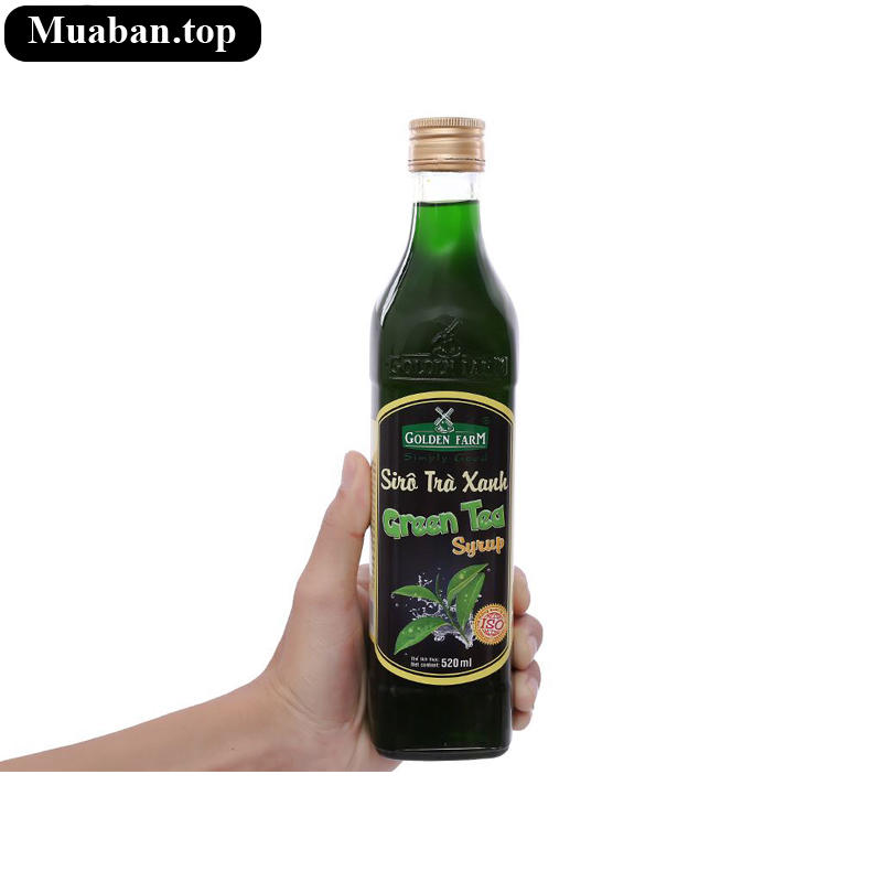 Sirô Trà Xanh Golden Farm 520ml 3