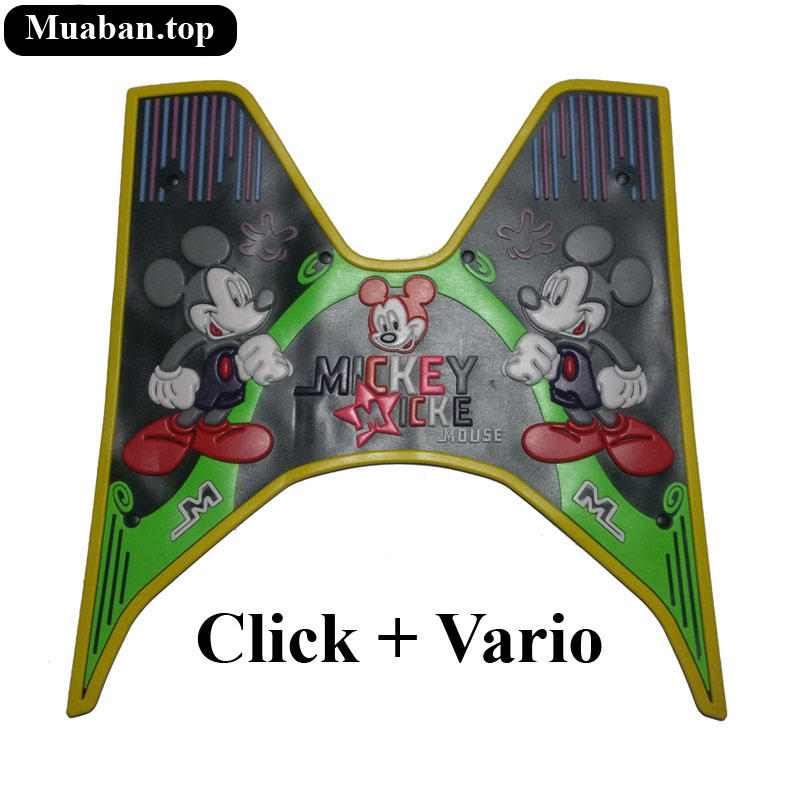 Thảm lót chân hoạt hình Mickey xe Vario, Click Thảm lót chân hoạt hình Mickey xe Vario, Click