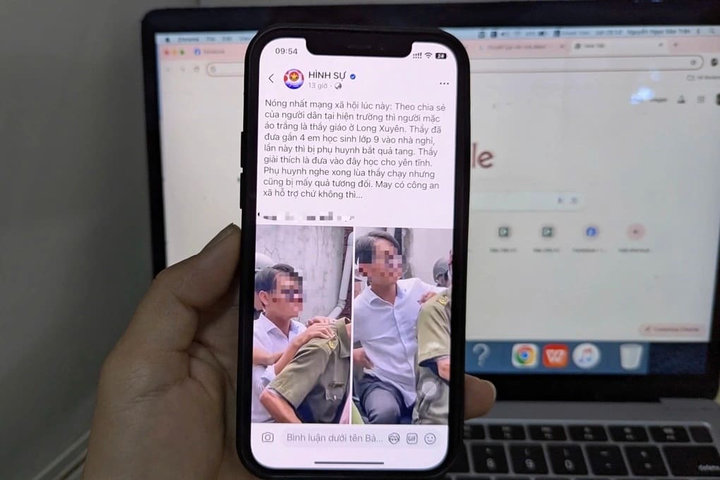 Thầy giáo đưa học sinh vào nhà nghỉ