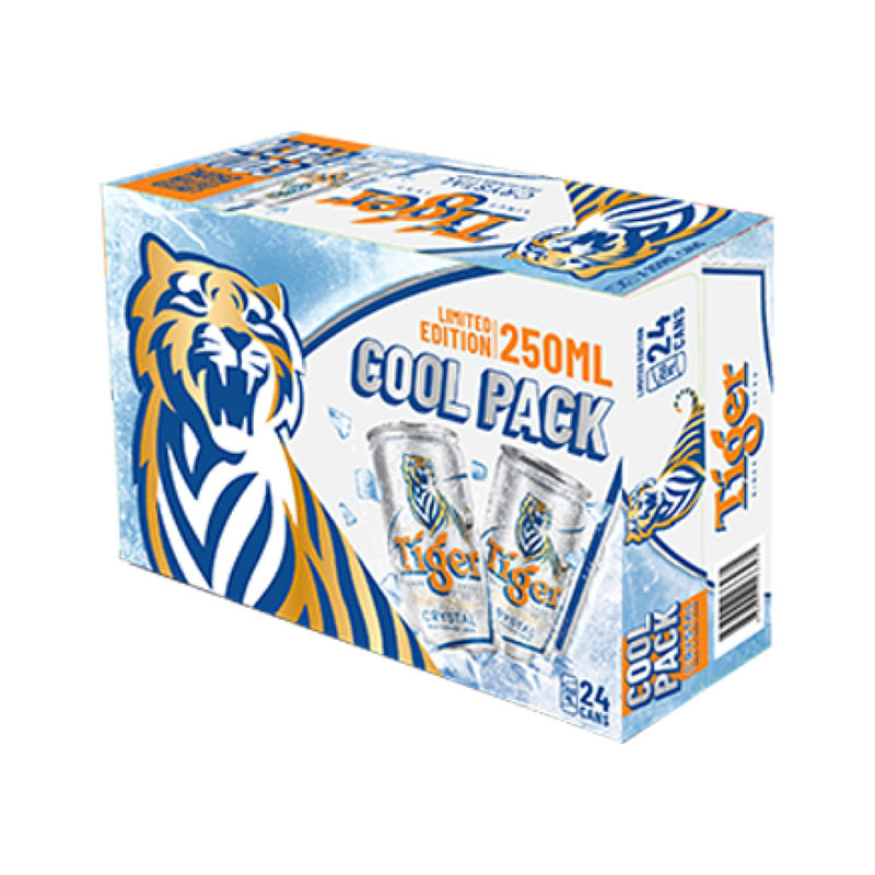 Thùng 24 lon bia Tiger Bạc 250ml mát lạnh