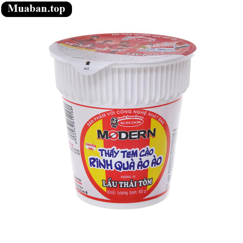 Thùng 24 ly mì Modern lẩu Thái tôm 65g 2