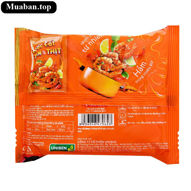 Thùng 30 gói mì 3 Miền Gold chua cay Thái 75g 2
