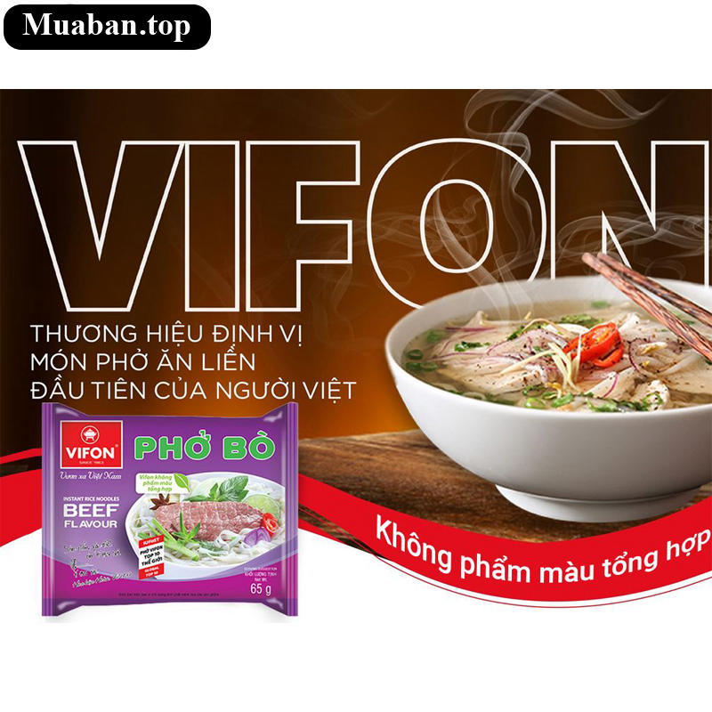 Thùng 30 gói phở bò Vifon 65g 6