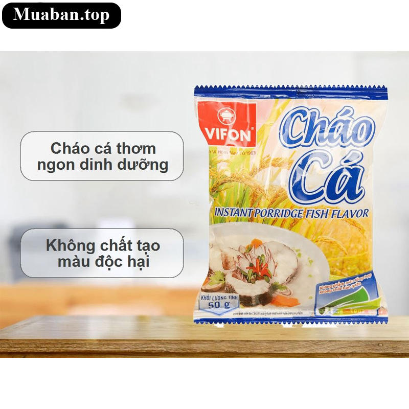 Thùng 50 gói cháo Vifon vị cá 50g 8