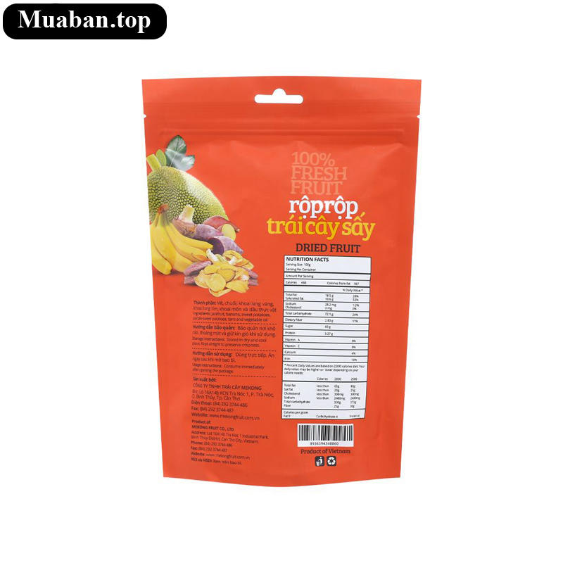 Trái cây sấy Rộp Rộp gói 100g 2