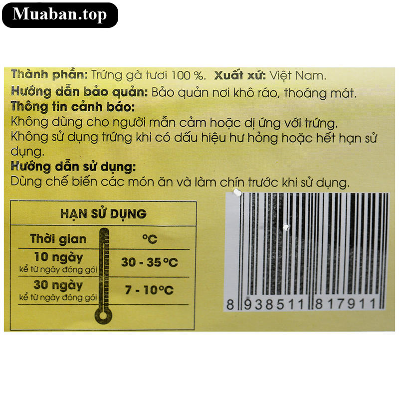 Trứng gà Happy Egg hộp 30 quả 5